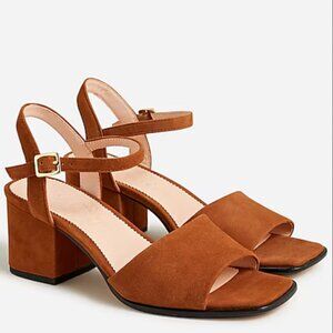 J Crew Dylan block-heel sandals in suede Sz 8 NWT
